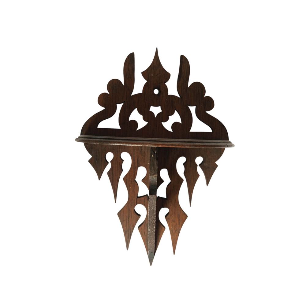 Victorian Style Small Wall Shelf Decorative Boho or Gothic Decor Scrollwork